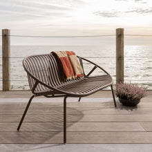 Charger l'image dans la galerie, BRUCE GARDEN 2-SEATER BENCH PP/METAL PURPLE/BROWN