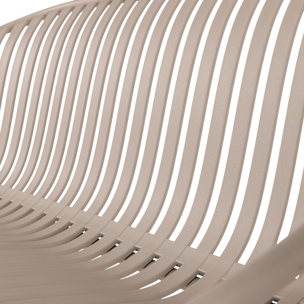 BRUCE GARDEN 2-SEATER BENCH PP/METAL SAND