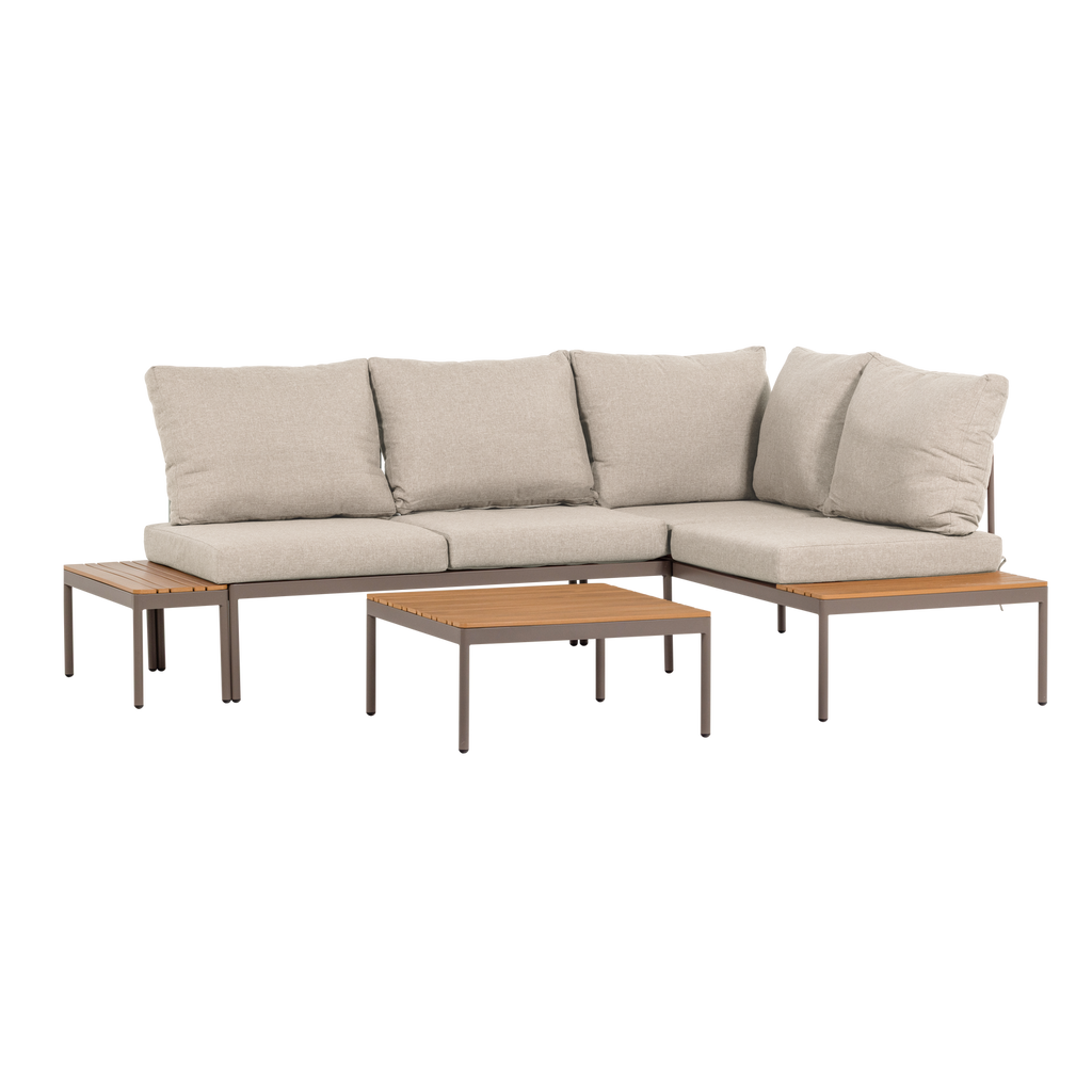 ZARO GARDEN MODULAR LOUNGE SET METAL/POLYWOOD BEIGE
