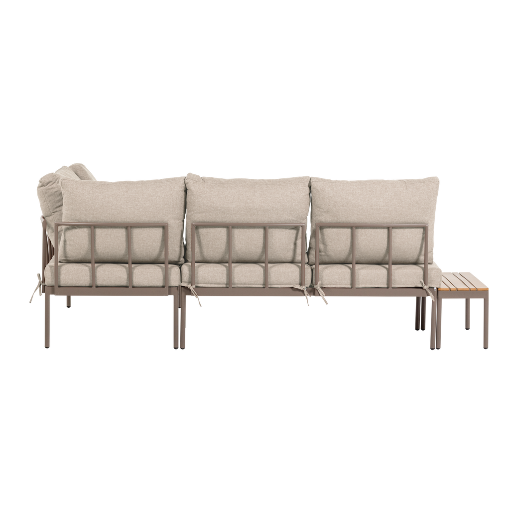 ZARO GARDEN MODULAR LOUNGE SET METAL/POLYWOOD BEIGE
