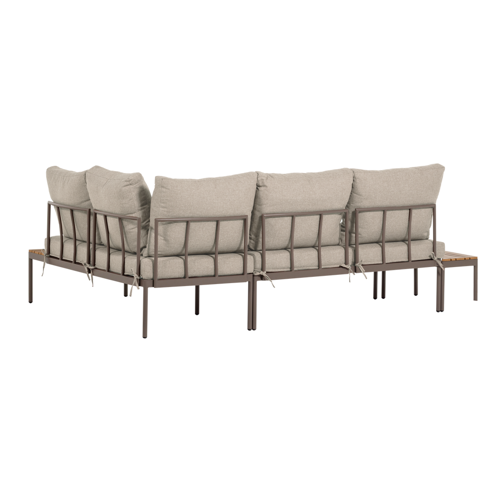 ZARO GARDEN MODULAR LOUNGE SET METAL/POLYWOOD BEIGE
