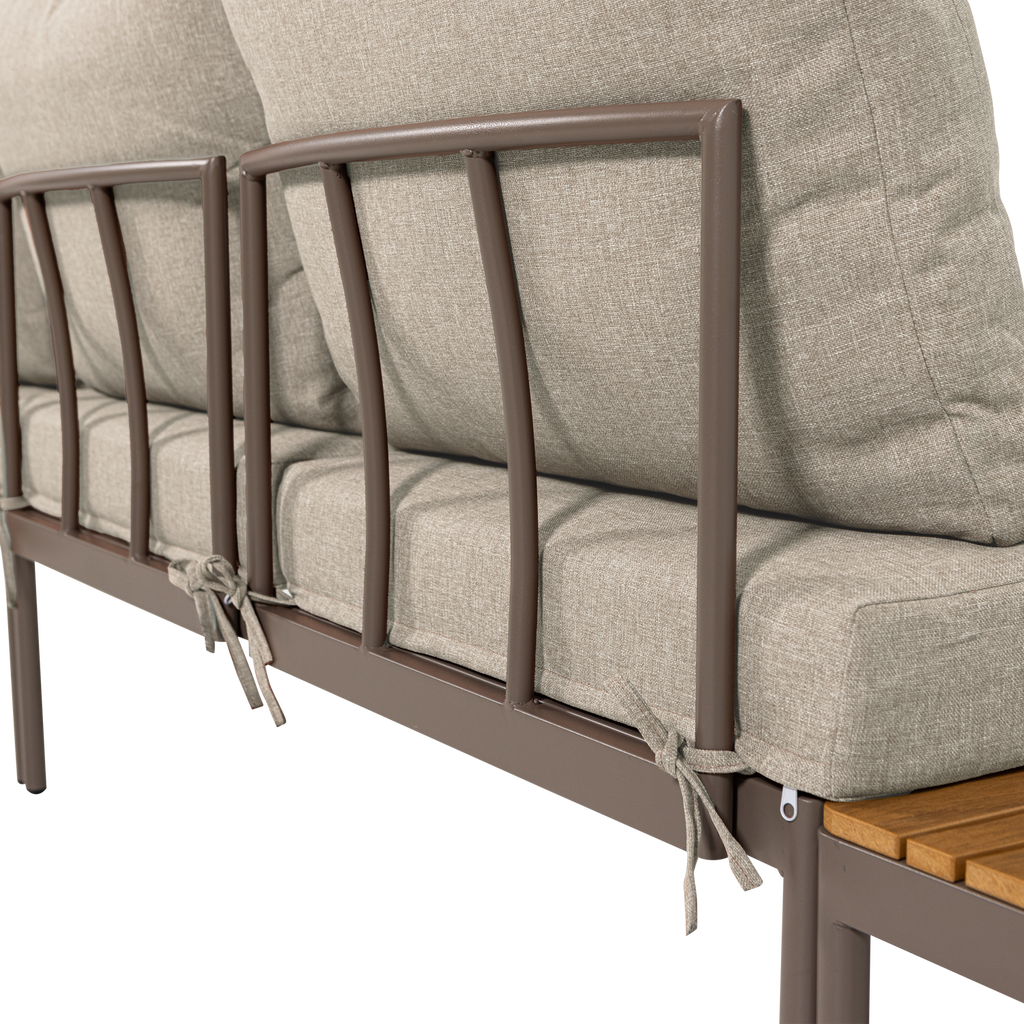 ZARO GARDEN MODULAR LOUNGE SET METAL/POLYWOOD BEIGE