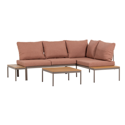 ZARO GARDEN MODULAR LOUNGE SET METAL/POLYWOOD PINK