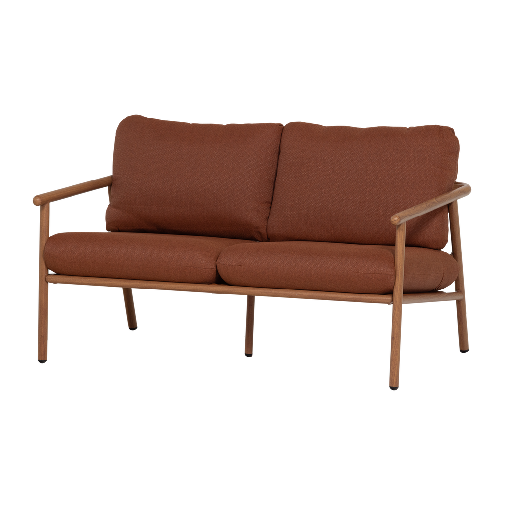CAVERO GARDEN 2-SEATER SOFA ALUMINIUM TERRA/NATURAL