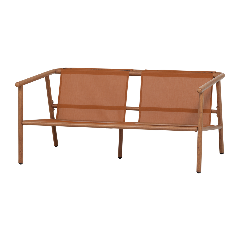 CAVERO GARDEN 2-SEATER SOFA ALUMINIUM TERRA/NATURAL