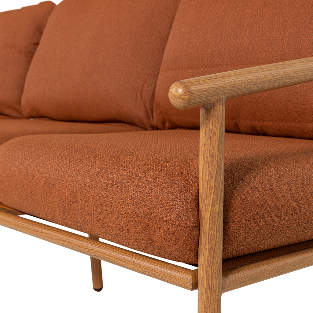 CAVERO GARDEN 3-SEATER SOFA ALUMINIUM TERRA/NATURAL