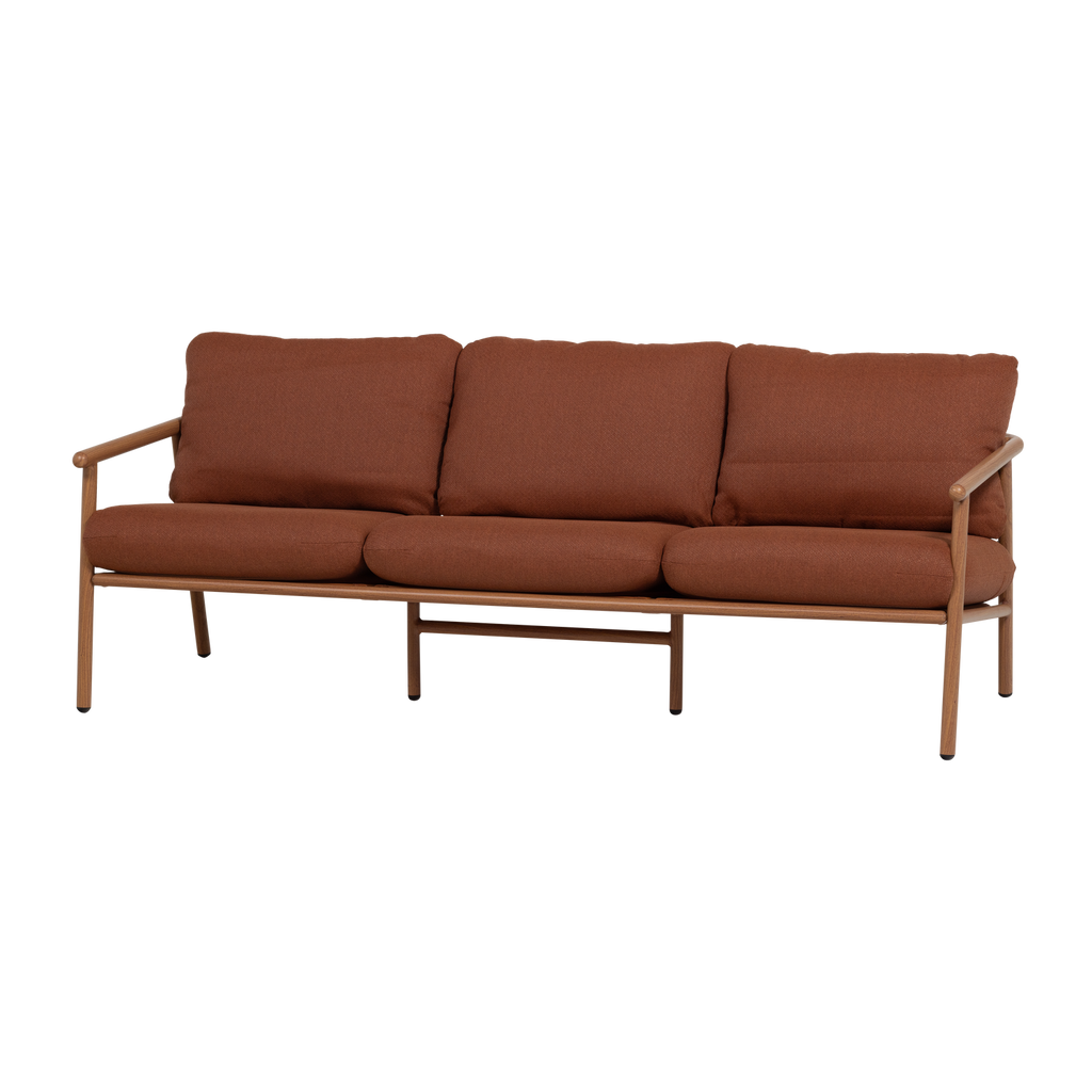 CAVERO GARDEN 3-SEATER SOFA ALUMINIUM TERRA/NATURAL