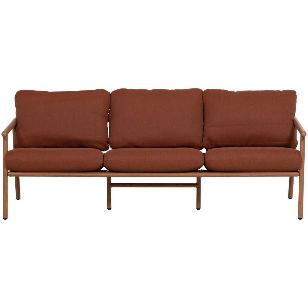 CAVERO GARDEN 3-SEATER SOFA ALUMINIUM TERRA/NATURAL