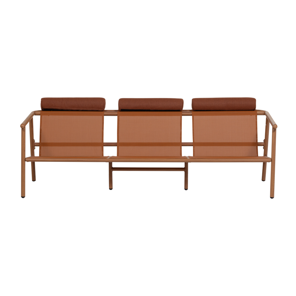 CAVERO GARDEN 3-SEATER SOFA ALUMINIUM TERRA/NATURAL
