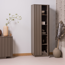 Laden Sie das Bild in den Galerie-Viewer, NOVA HIGH STORAGE CABINET PINE TRUFFLE BROWN [fsc]