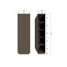 Laden Sie das Bild in den Galerie-Viewer, NOVA HIGH STORAGE CABINET PINE TRUFFLE BROWN [fsc]