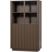 Laden Sie das Bild in den Galerie-Viewer, NOVA LOW DISPLAY CABINET PINE TRUFFLE BROWN [fsc]