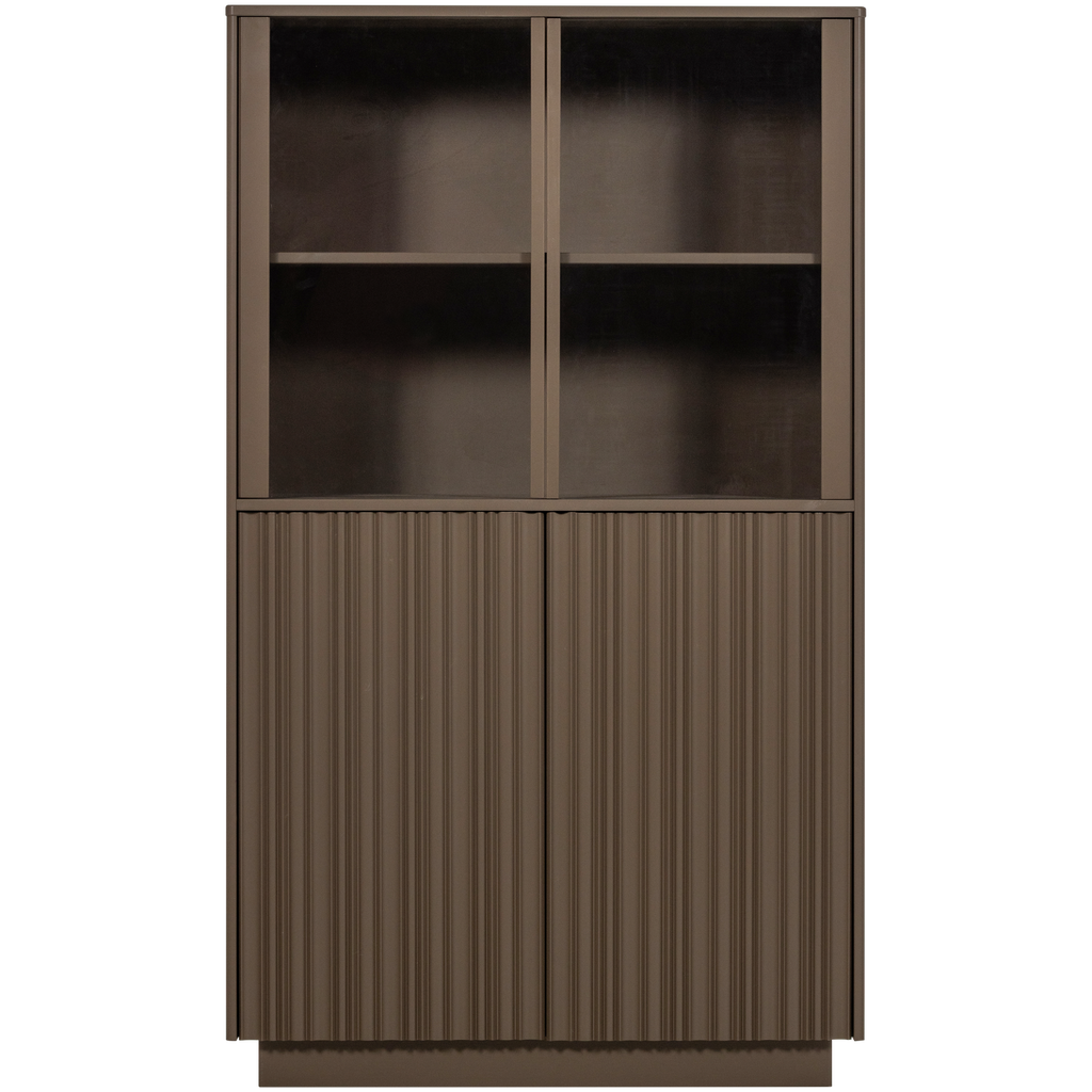 NOVA LOW DISPLAY CABINET PINE TRUFFLE BROWN [fsc]