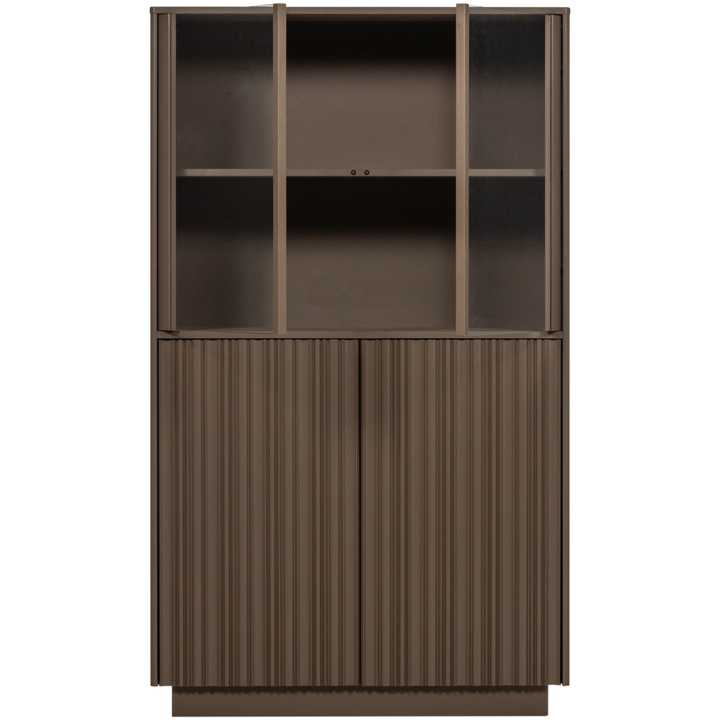 NOVA LOW DISPLAY CABINET PINE TRUFFLE BROWN [fsc]