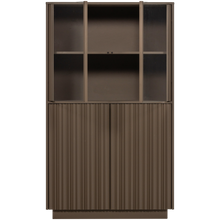 Laden Sie das Bild in den Galerie-Viewer, NOVA LOW DISPLAY CABINET PINE TRUFFLE BROWN [fsc]