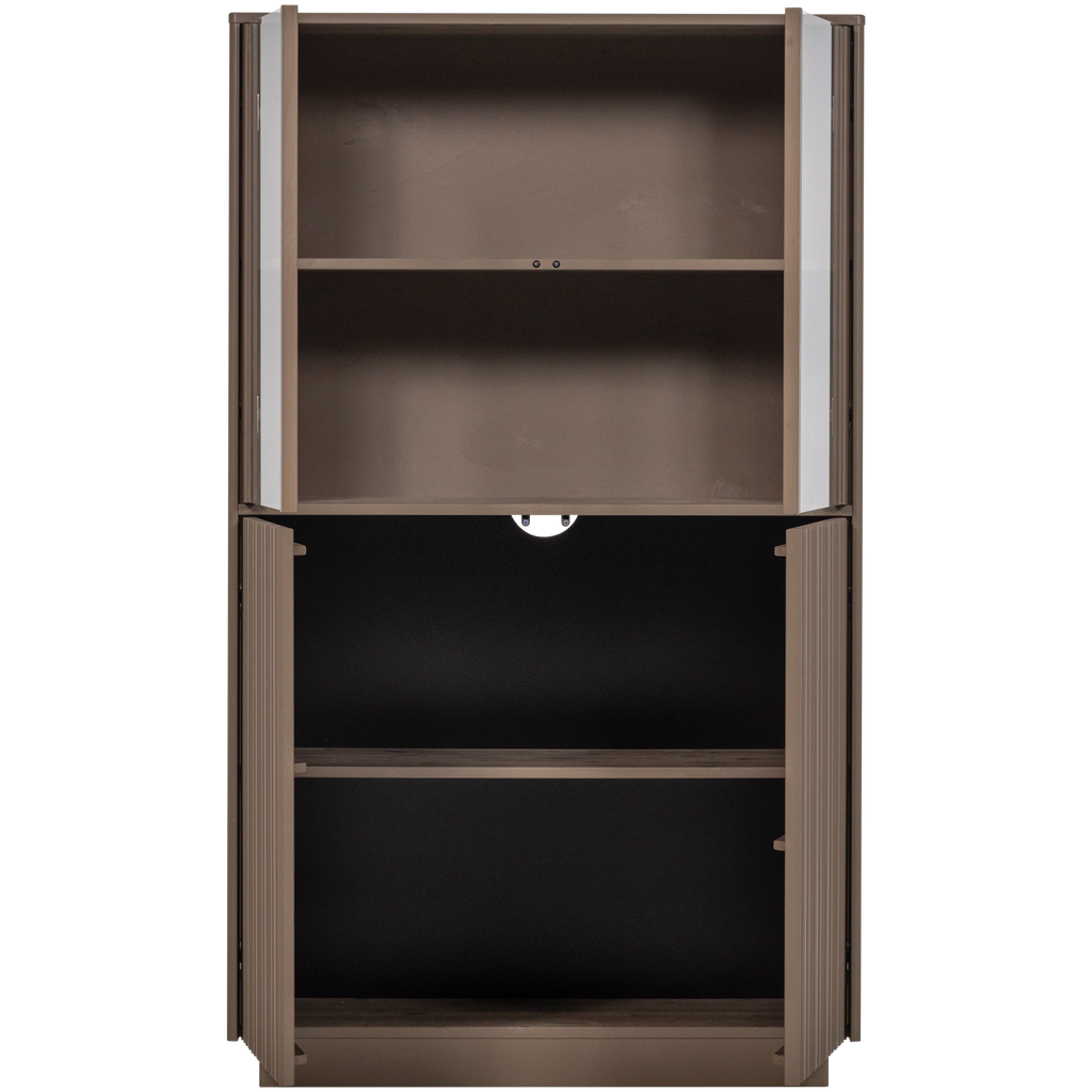 NOVA LOW DISPLAY CABINET PINE TRUFFLE BROWN [fsc]