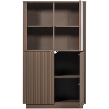 Laden Sie das Bild in den Galerie-Viewer, NOVA LOW DISPLAY CABINET PINE TRUFFLE BROWN [fsc]
