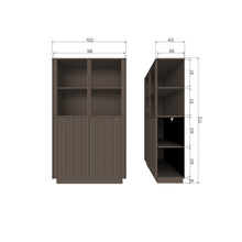 Laden Sie das Bild in den Galerie-Viewer, NOVA LOW DISPLAY CABINET PINE TRUFFLE BROWN [fsc]