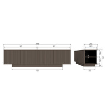 Laden Sie das Bild in den Galerie-Viewer, NOVA TV UNIT 200 CM PINE TRUFFLE BROWN [fsc]