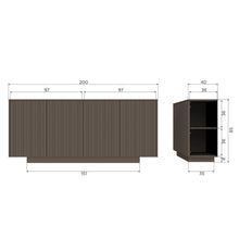 Laden Sie das Bild in den Galerie-Viewer, NOVA SIDEBOARD 200 CM PINE TRUFFLE BROWN [fsc]