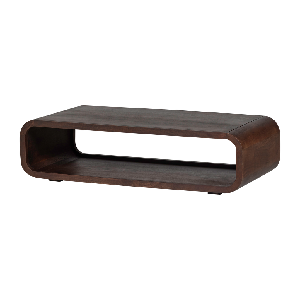 KINU COFFEE TABLE MANGO WOOD DARK BROWN [fsc]