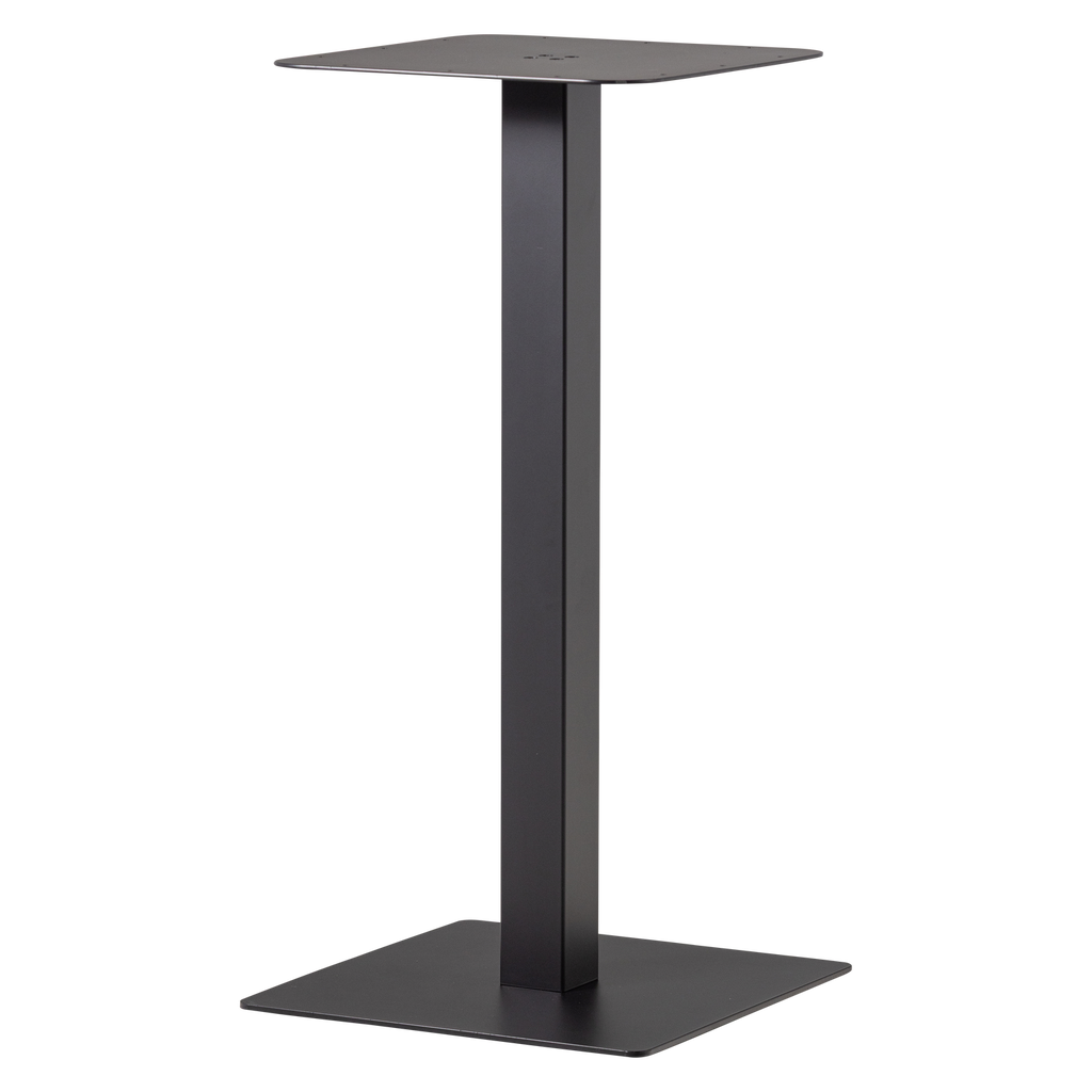 BISTRO SQUARE BAR TABLE TUBE LEG METAL LEG BLACK 105x50x50CM