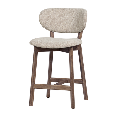 UDAR BAR STOOL NATURAL WITH WOODEN FRAME BROWN [fsc]