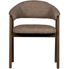 Cargar imagen en el visor de la galería, TUNAR DINING CHAIR WITH ARM WOOD BROWN [fsc]