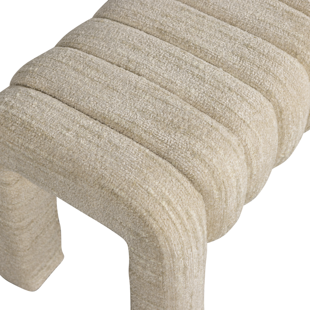FREX UPHOLSTERED BENCH BOUCLE NATURAL [fsc]
