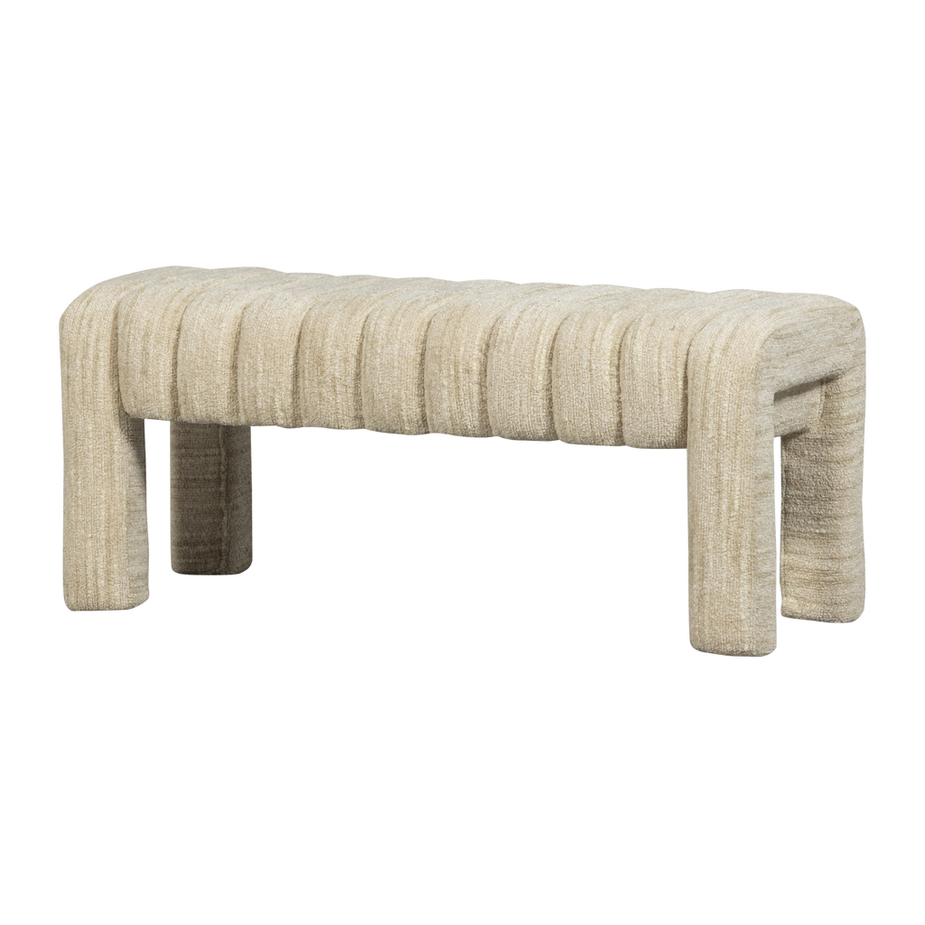 FREX UPHOLSTERED BENCH BOUCLE NATURAL [fsc]