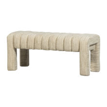 Laden Sie das Bild in den Galerie-Viewer, FREX UPHOLSTERED BENCH BOUCLE NATURAL [fsc]