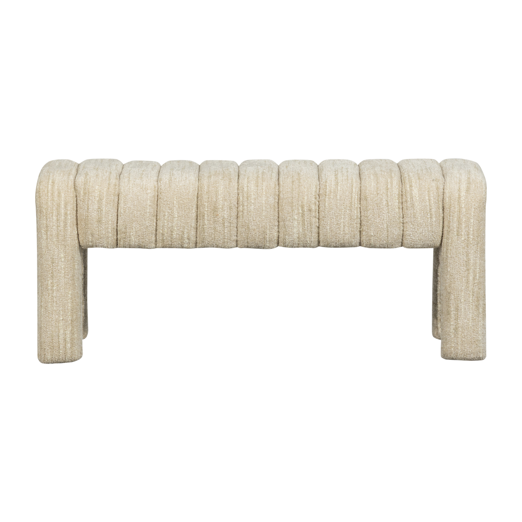 FREX UPHOLSTERED BENCH BOUCLE NATURAL [fsc]