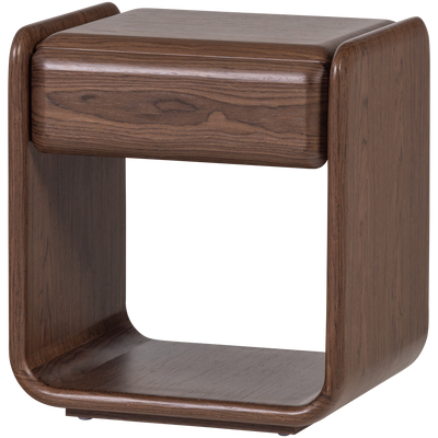 ELURA DRESSER/NIGHT STAND 1 DRAWER WOOD VENEER BROWN