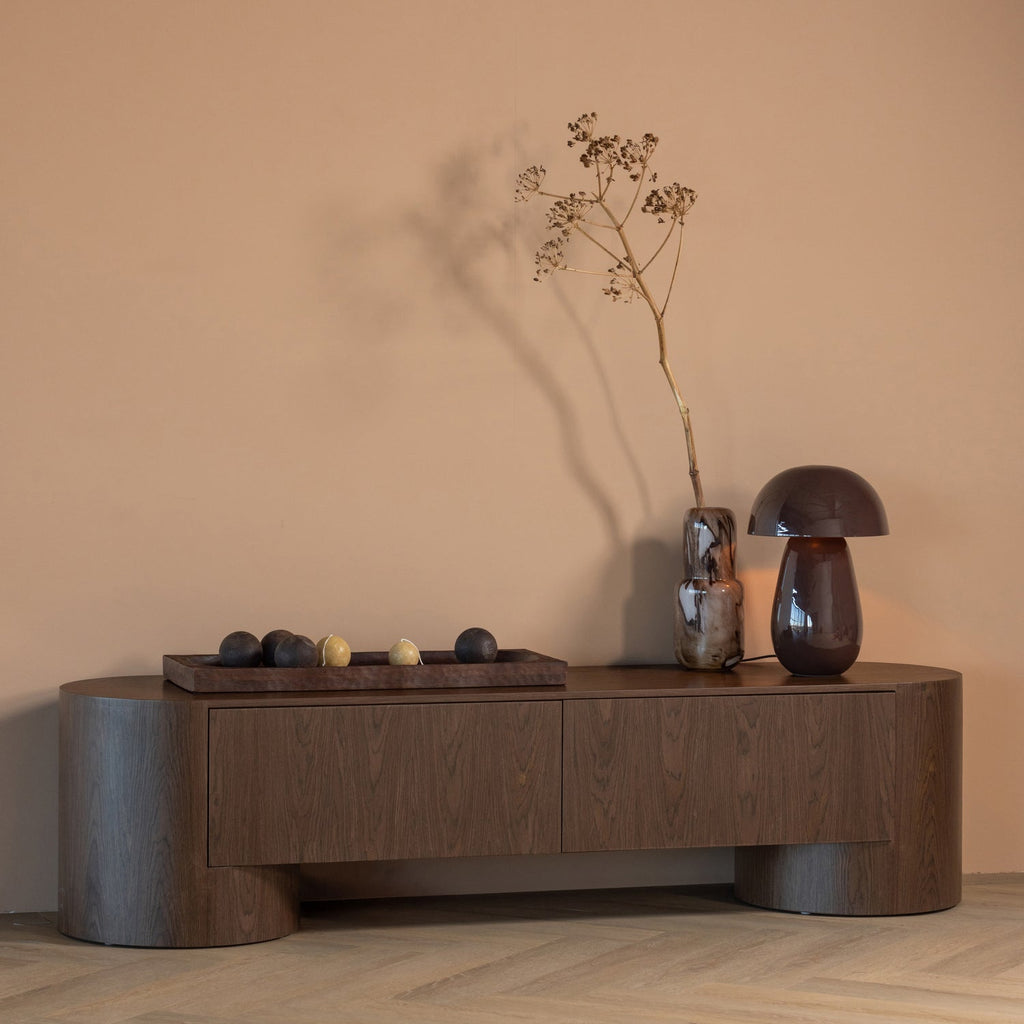 VELARI TV UNIT WOOD VENEER BROWN