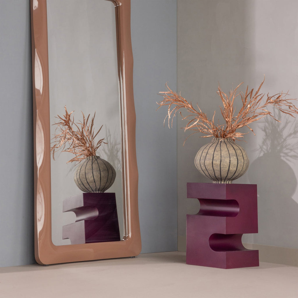 JESSA SIDE TABLE METAL PURPLE/BROWN