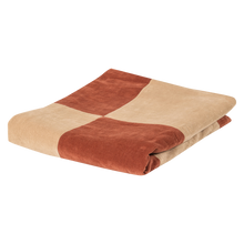 Laden Sie das Bild in den Galerie-Viewer, ZENA PLAID VELVET RUST BROWN/BEIGE