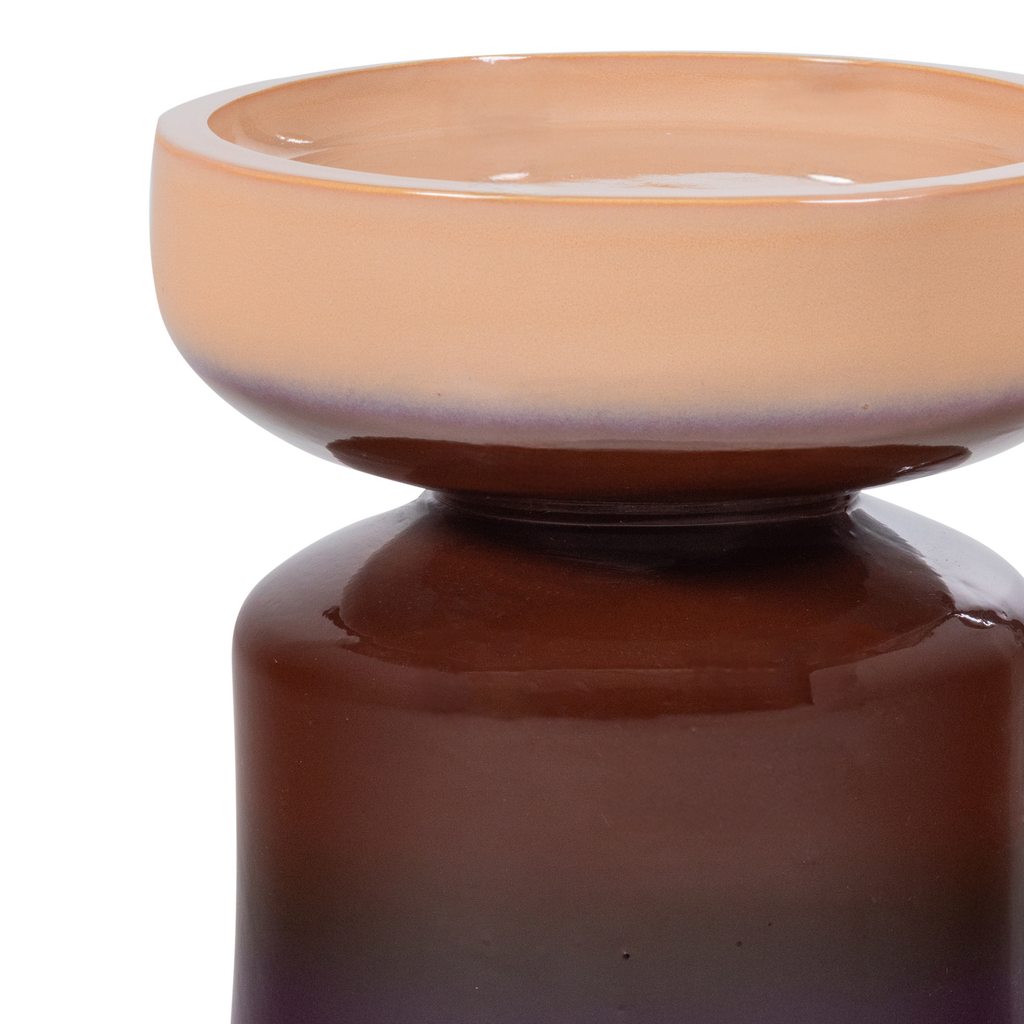 TUMO DECORATIVE SIDE TABLE O35x44 CM CERAMIC PURPLE/BROWN