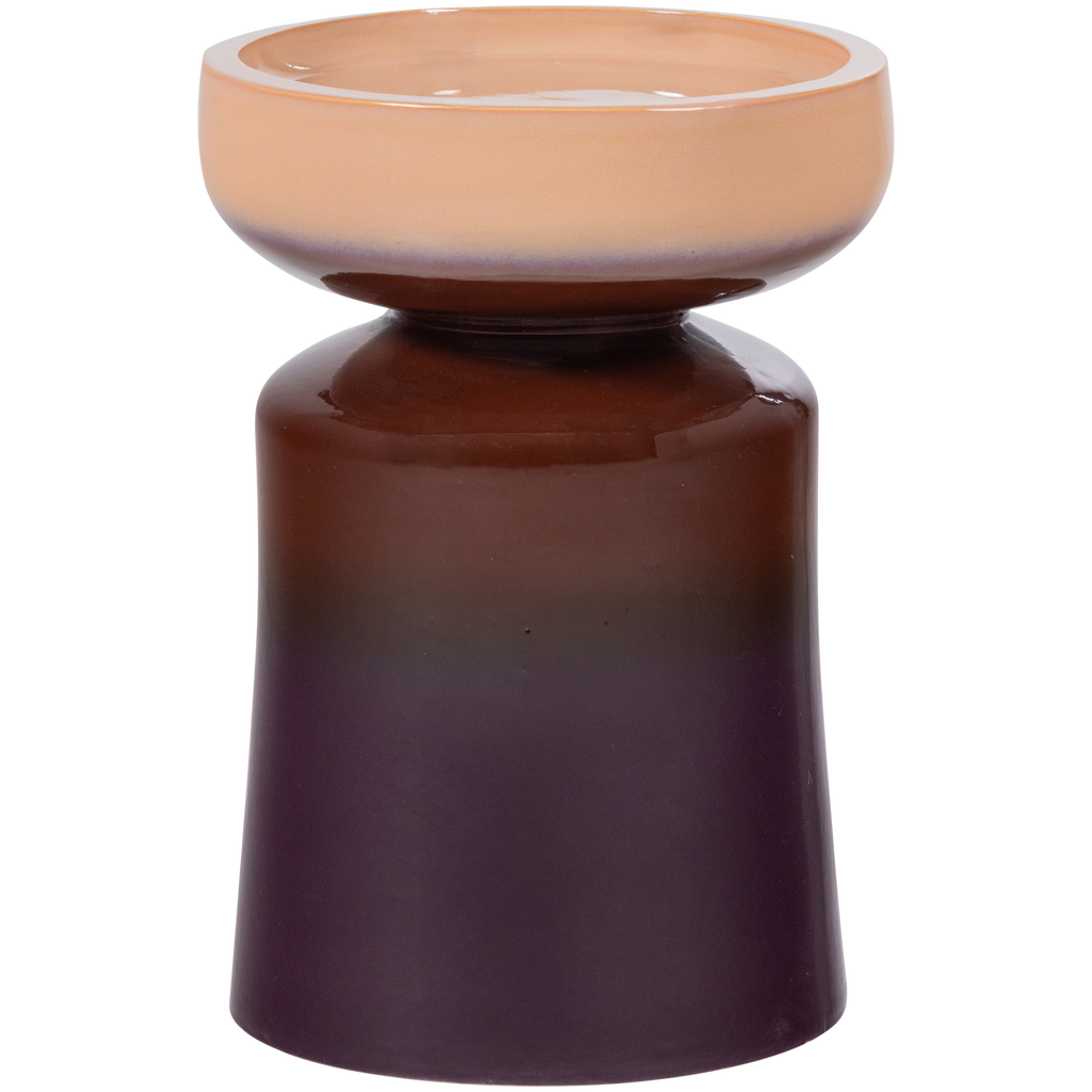 TUMO DECORATIVE SIDE TABLE O35x44 CM CERAMIC PURPLE/BROWN