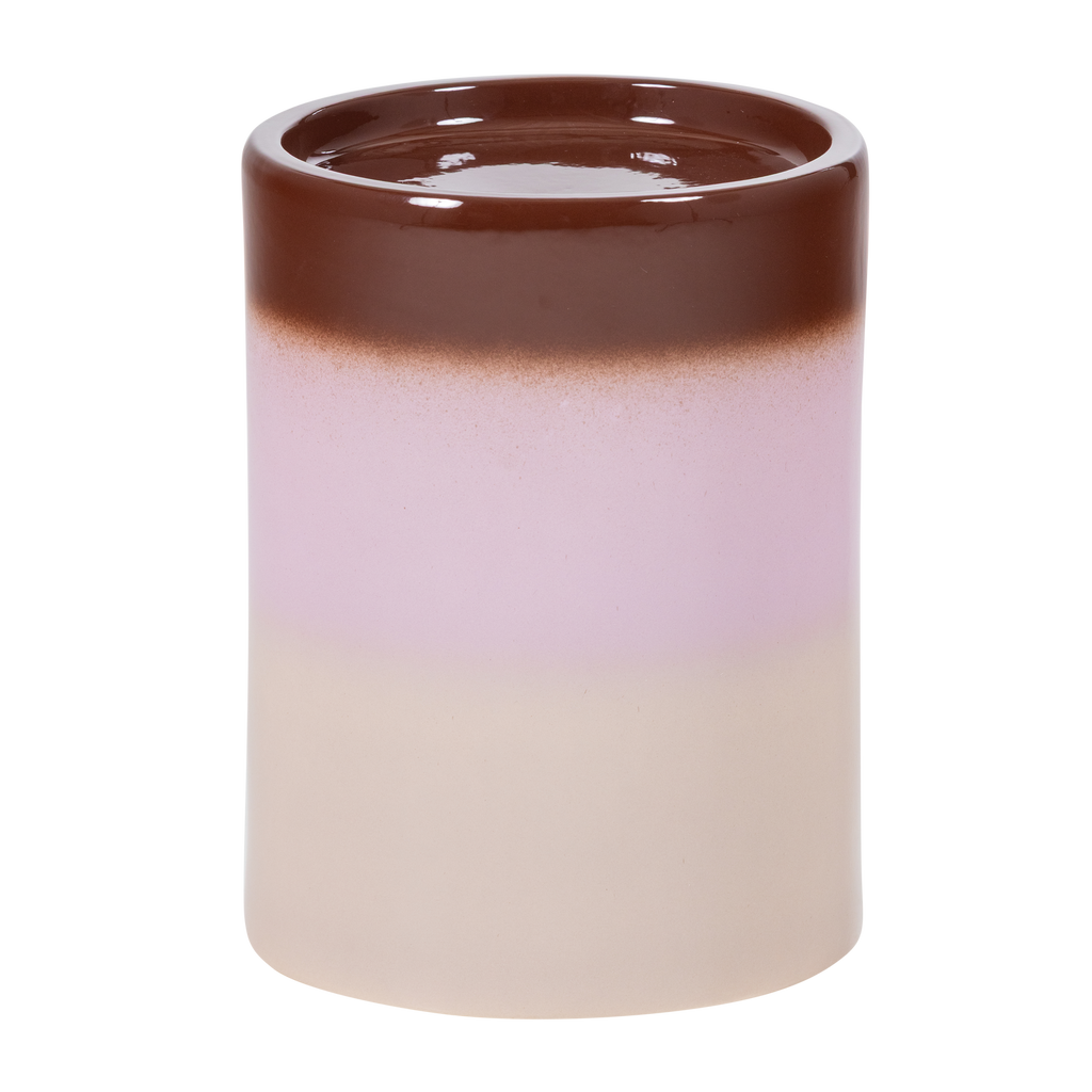 OLLO DECORATIVE SIDE TABLE O35x44 CM CERAMIC PINK/BROWN