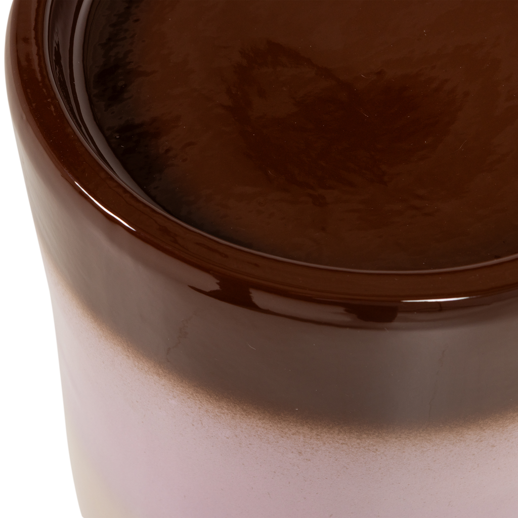 OLLO DECORATIVE SIDE TABLE O35x44 CM CERAMIC PINK/BROWN