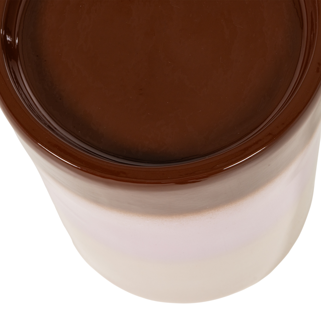 OLLO DECORATIVE SIDE TABLE O35x44 CM CERAMIC PINK/BROWN