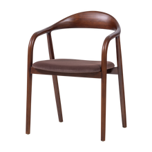 Laden Sie das Bild in den Galerie-Viewer, BRAN DINING CHAIR BEECH WOOD VELVET BROWN [fsc]