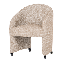 Laden Sie das Bild in den Galerie-Viewer, CORDO DINING CHAIR WITH WHEELS NATURAL MELANGE [fsc]