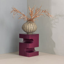 Load image into Gallery viewer, JESSA SIDE TABLE METAL PURPLE/BROWN