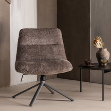 Laden Sie das Bild in den Galerie-Viewer, SOREN ADJUSTABLE SWIVEL ARMCHAIR WOOLLY BROWN
