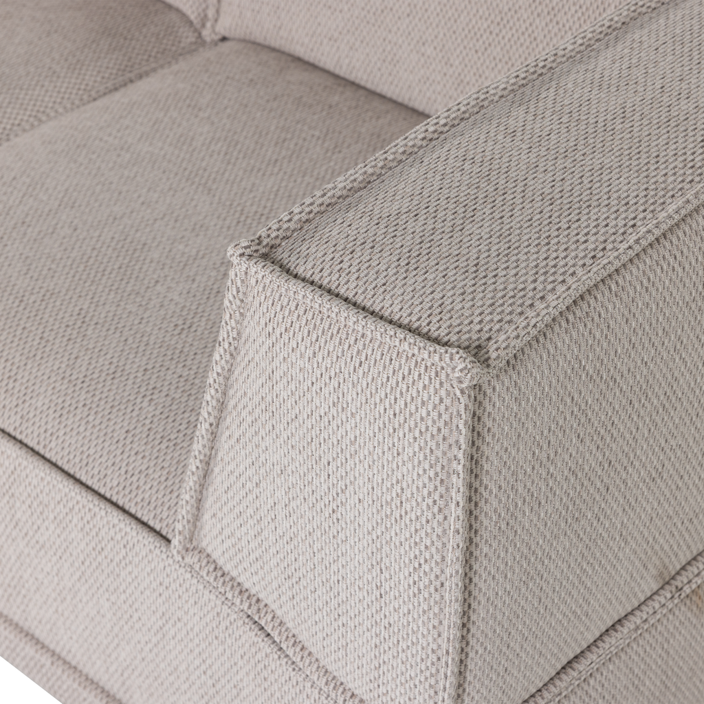 MANU CHAISE LONGUE SOFA LEFT COARSE CHENILLE NATURAL [fsc]