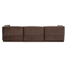 Laden Sie das Bild in den Galerie-Viewer, MANU CHAISE LONGUE SOFA LEFT VELVET BROWN [fsc]