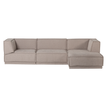 Laden Sie das Bild in den Galerie-Viewer, MANU CHAISE LONGUE SOFA RIGHT COARSE CHENILLE NATURAL [fsc]