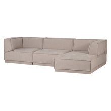 Laden Sie das Bild in den Galerie-Viewer, MANU CHAISE LONGUE SOFA RIGHT COARSE CHENILLE NATURAL [fsc]
