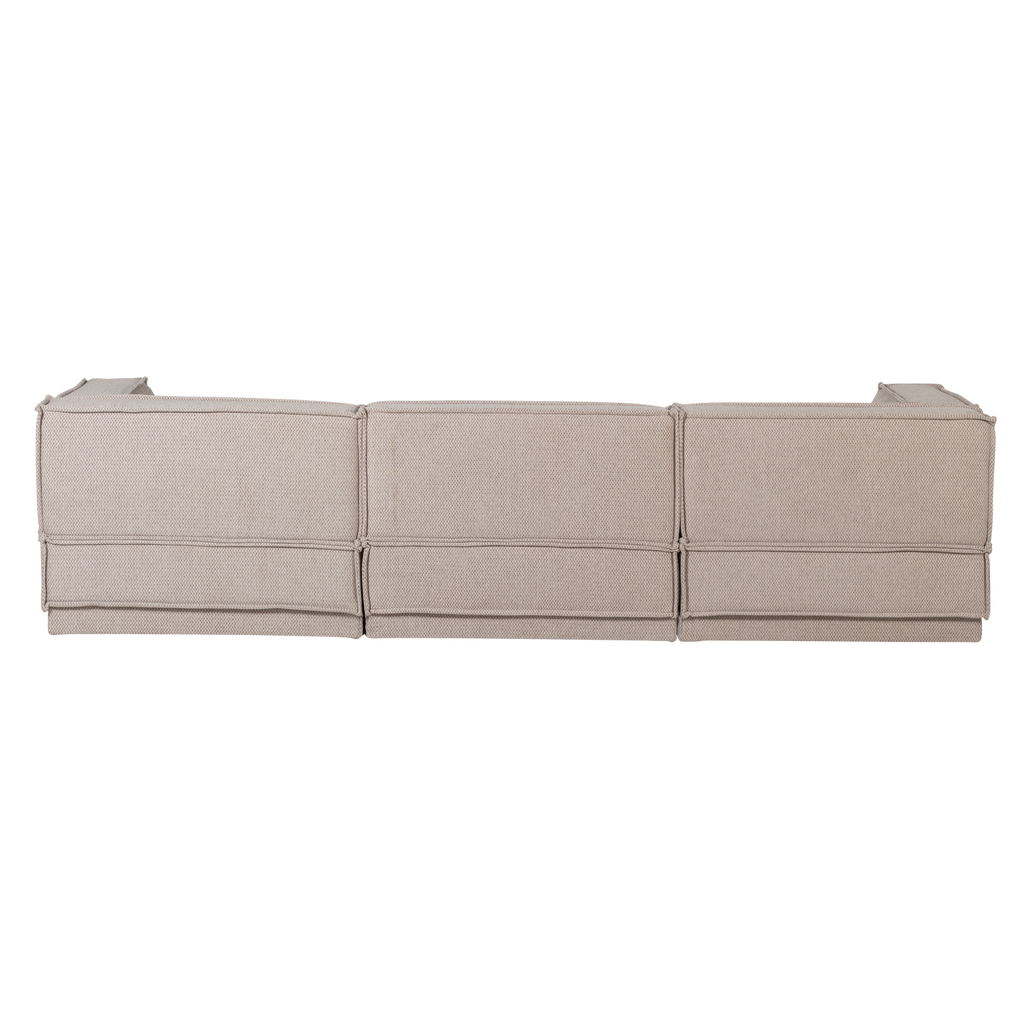 MANU CHAISE LONGUE SOFA RIGHT COARSE CHENILLE NATURAL [fsc]